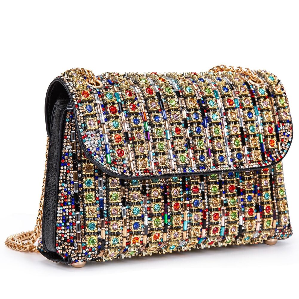 2077 Rhinestone Evening Handbags Colorful Shoulder Bags Crossbody Bag Bling